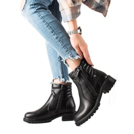 Evento Klasszikus csizma dekoratív cipzárral fekete