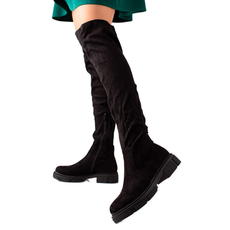 Laura Mode Klasszikus csizma fekete