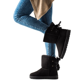 TRENDI Mukluki íjjal fekete