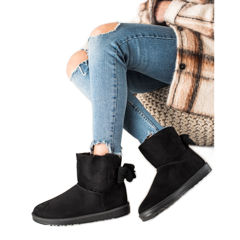 TRENDI Fekete velúr Mukluki