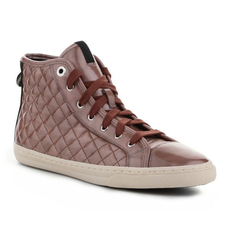 Geox D N.Club A cipő - Metal.Synt.Pat. D4258A-000HI-C8014 barna