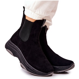 WS1 Fekete Nicci Velúr Platform csizma WS1 Fekete Nicci Velúr Platform csizma