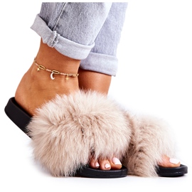 PG2 Természetes szőrme Papucs Bézs Naturimo PG2 Természetes szőrme Papucs Bézs Naturimo