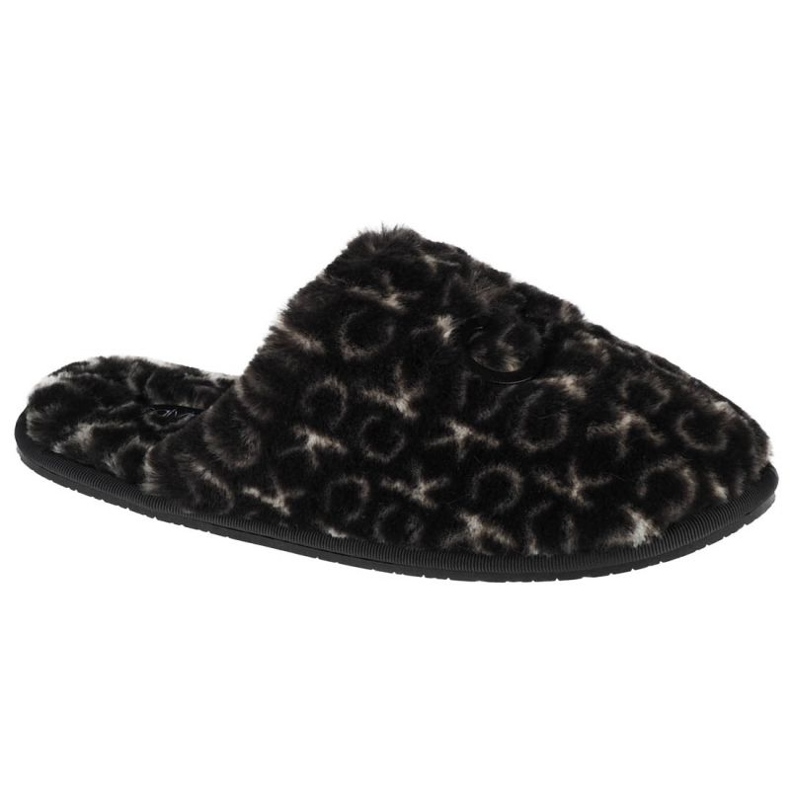 Calvin Klein Slipper Mule Fur Mono papucs HW0HW00536-0GK fekete
