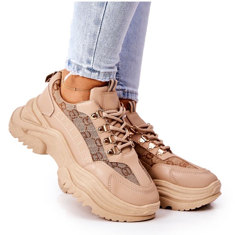 PM1 Sportcipők A Bézs Flynn Platformon