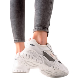 Evento Fehér divatos tornacipő szürke