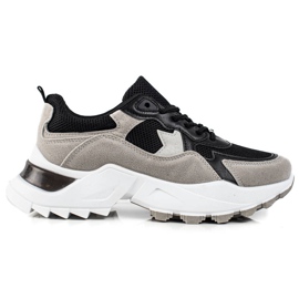 Sweet Shoes Szürke és fekete tornacipő