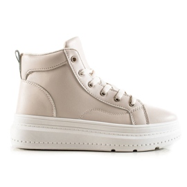 Renda Magas cipők Eco bőrrel bézs Renda Magas cipők Eco bőrrel bézs