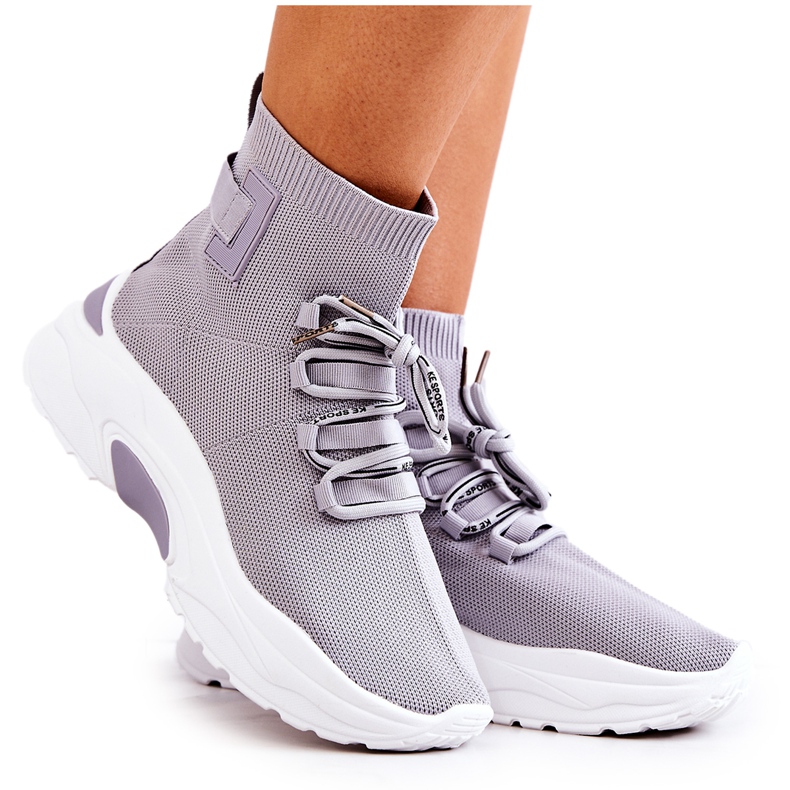 Női sportzokni Szürke KeSports ibolya