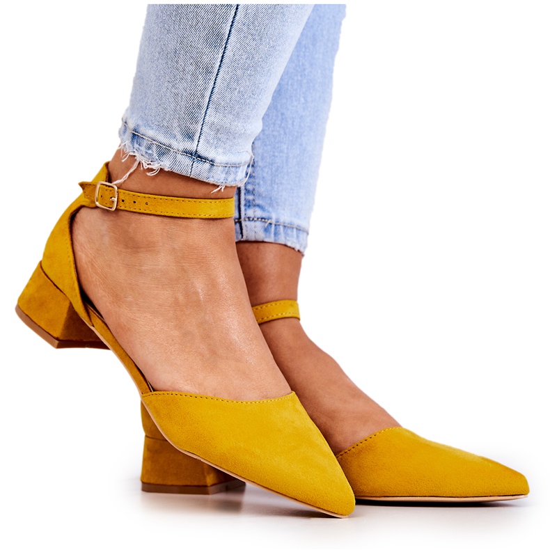 WS1 Velúr Pumpák Spitz Sárga Calliope-ban WS1 Velúr Pumpák Spitz Sárga Calliope-ban