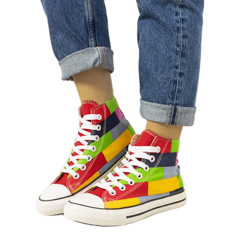 Színes Gabby boka tornacipő piros