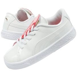 Puma Basket Crush Patent Babacipő 369676 01 fehér