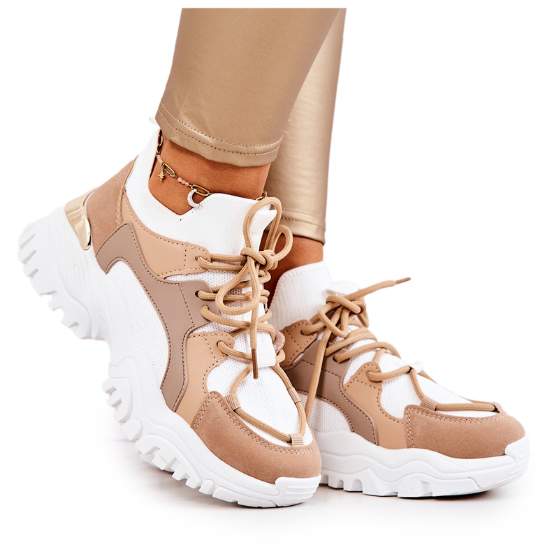 FS2 Sportcipők Cipők Zokni Bézs és Fehér Colleen