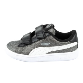 Puma Smash V2 Glitz Glam Jr 367380 04 fekete ezüst