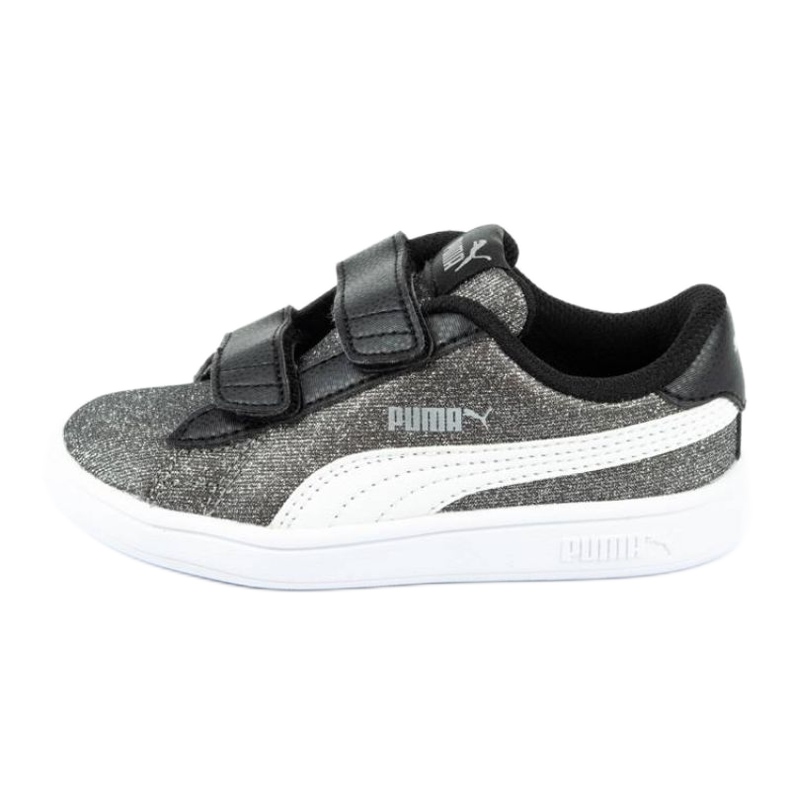 Puma Smash V2 Glitz Glam Jr 367380 04 fekete ezüst