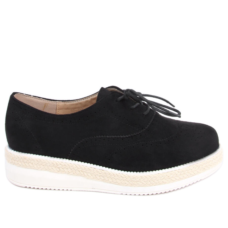 Női cipő espadrilles Apia Black fekete
