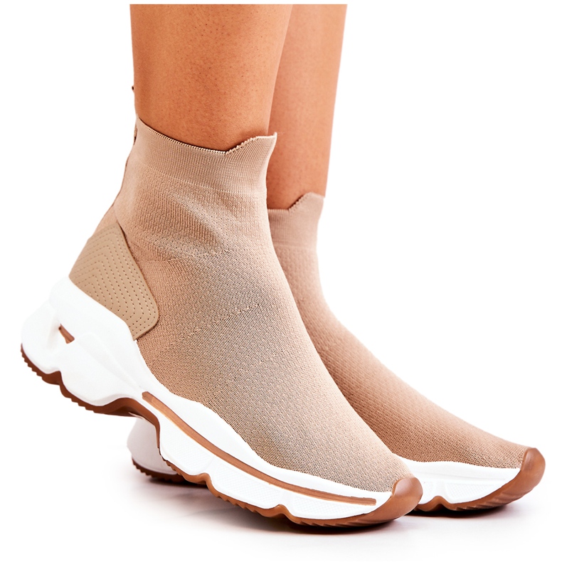 Sportcipő High Sock Beige Bailee bézs