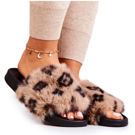 PM1 Prémes papucs, gumi Leopard Barna Noelle bézs