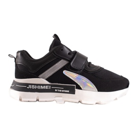 TRENDI Sport tornacipő tépőzárral fekete