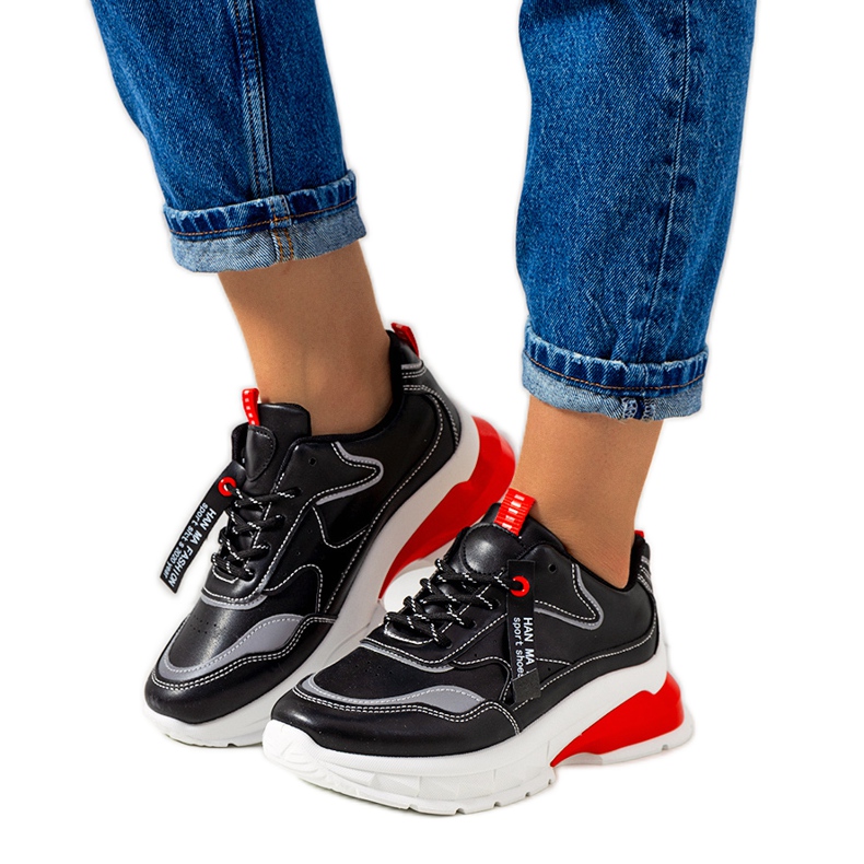 Fekete női Barbo tornacipő szürke Fekete női Barbo tornacipő szürke