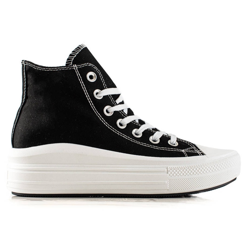 TRENDI Divatos cipők a platformon fekete