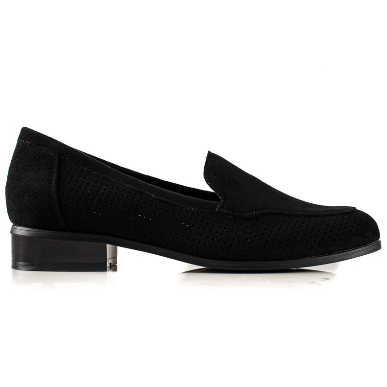 Vinceza Áttört velúr cipő fekete