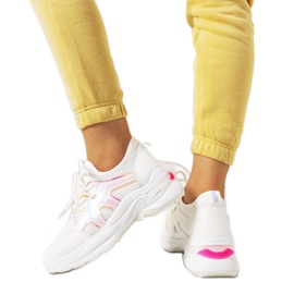 Rózsaszín és fehér Bates tornacipő