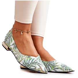 Laura Messi női balerinák, bőrzöld 2193 sokszínű