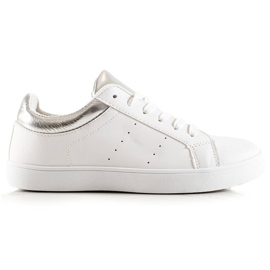 TRENDI Fehér sportcipő Eco bőrrel