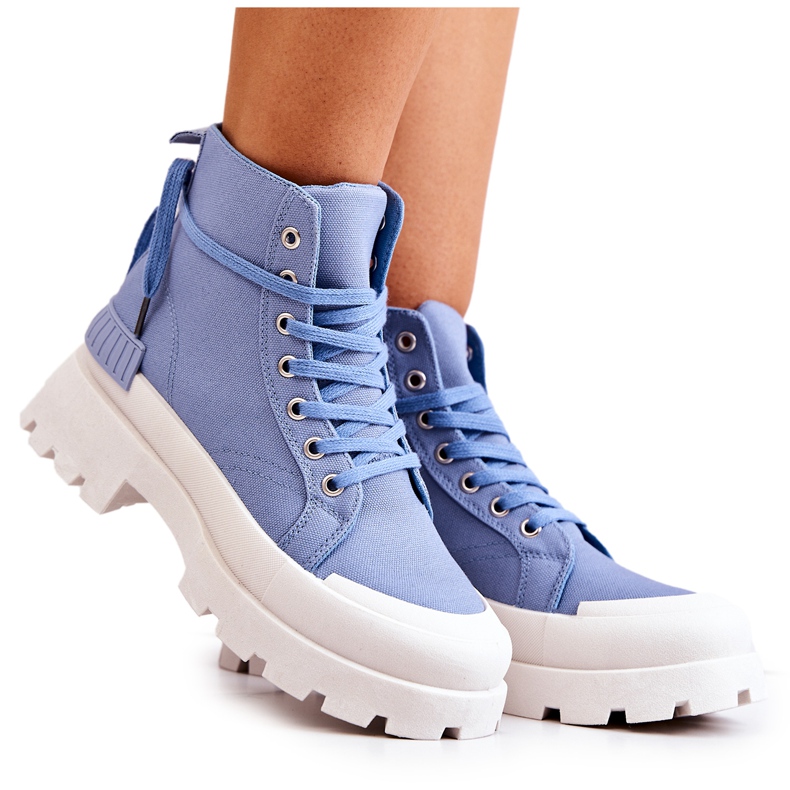 PS1 Faithfull Blue Tied Boots kék