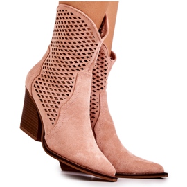 FB1 Áttört Cowboy Csizma Egy Posta Pink Caroline rózsaszín