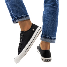 Big Star Black klasszikus tornacipő DD274338 fehér fekete