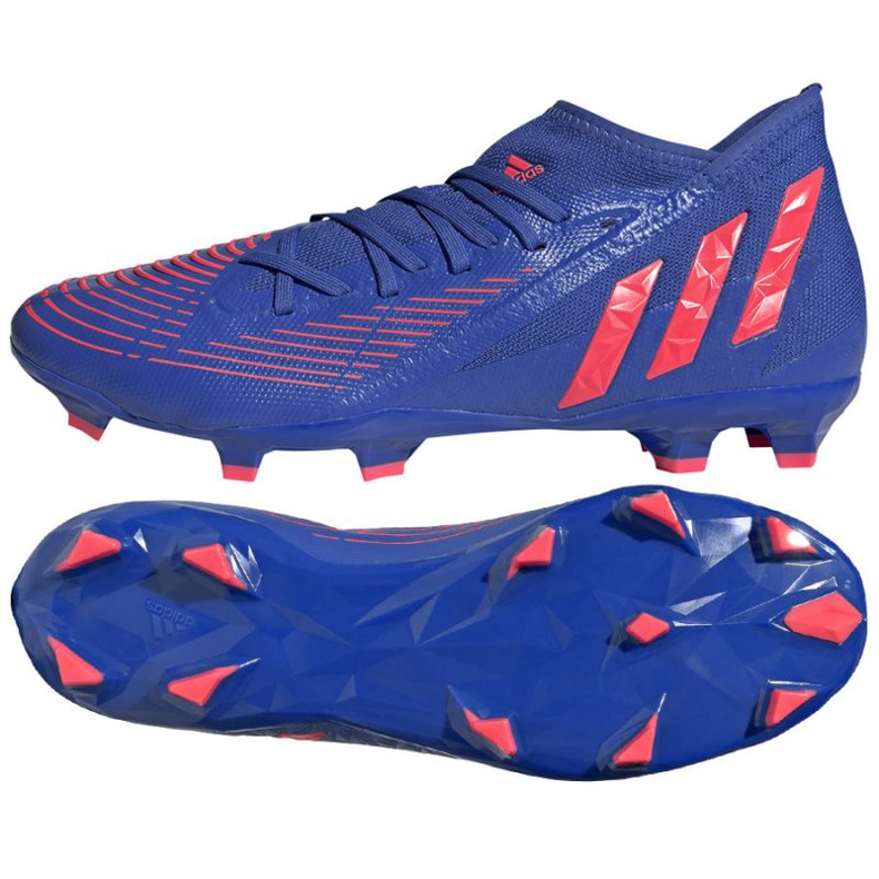 Adidas Predator Edge.3 Fg M GW2276 futballcipő kék kék és piros