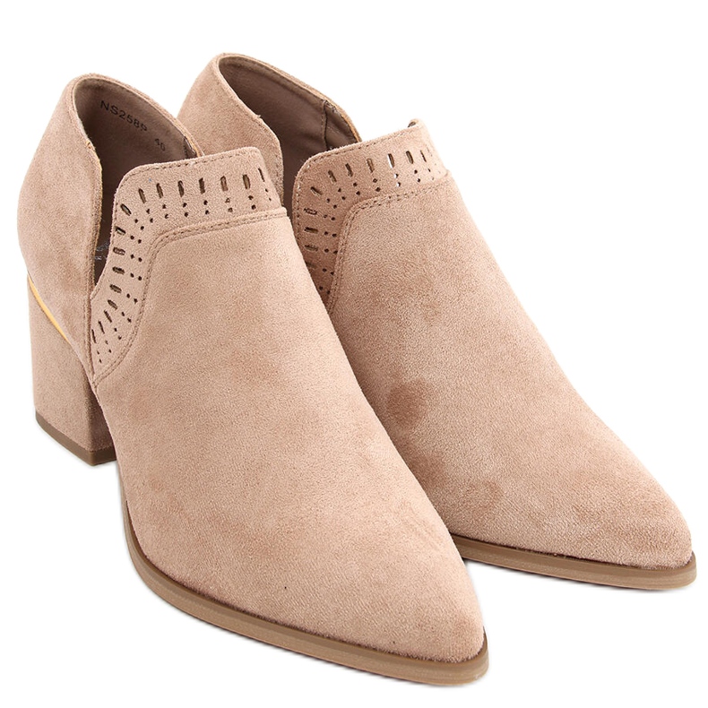 Aila Khaki magas sarkú cipő bézs