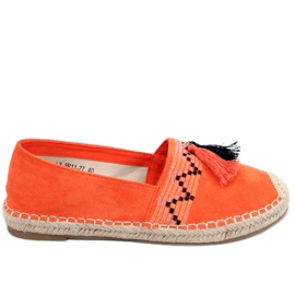 Boho espadrillák Birna Orange rojtokkal narancs