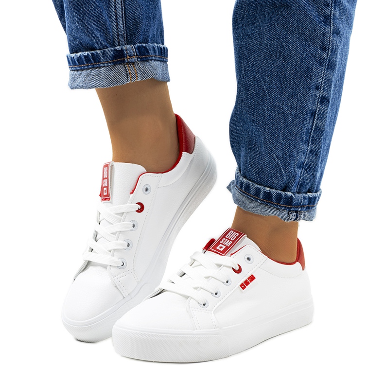 Női fehér tornacipő Big Star EE274311 Női fehér tornacipő Big Star EE274311