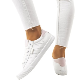 Női fehér tornacipő Big Star HH274073 rózsaszín Női fehér tornacipő Big Star HH274073 rózsaszín