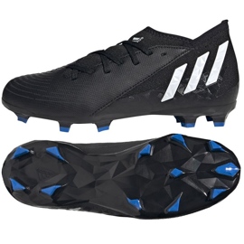 Adidas Predator Edge.3 Fg Jr GW2360 futballcipő fekete fekete Adidas Predator Edge.3 Fg Jr GW2360 futballcipő fekete fekete