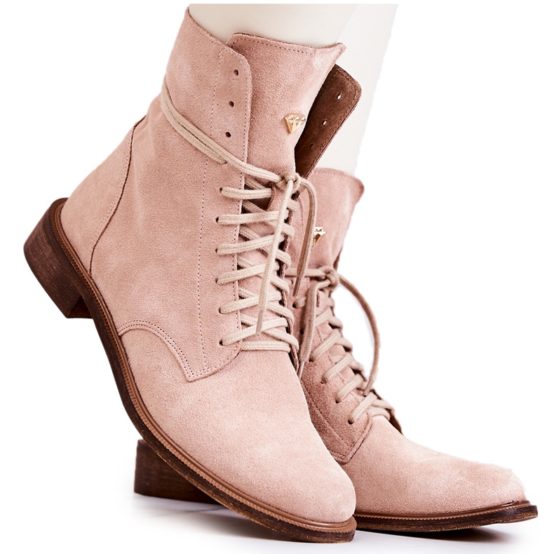 Velúr csizma Nicole Pink 2697 rózsaszín