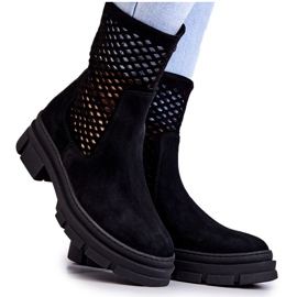 Bőr csizma Workers Nicole Black 2711 fekete Bőr csizma Workers Nicole Black 2711 fekete