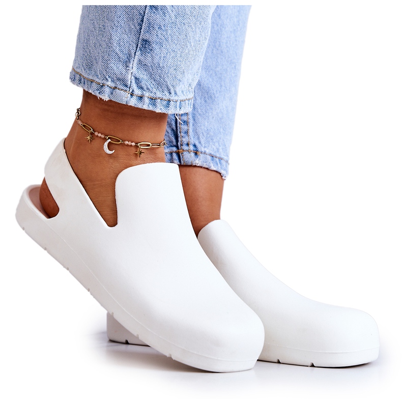 FS1 Divatos fehér Meriko gumipapucsok