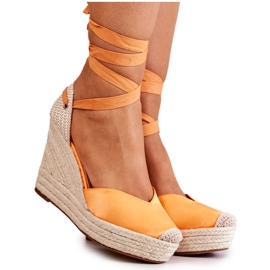 FS1 Espadrilles Terrific Orange Wedge szandálok narancs