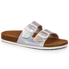 Csatos papucs Big Star W HH274895 ezüst