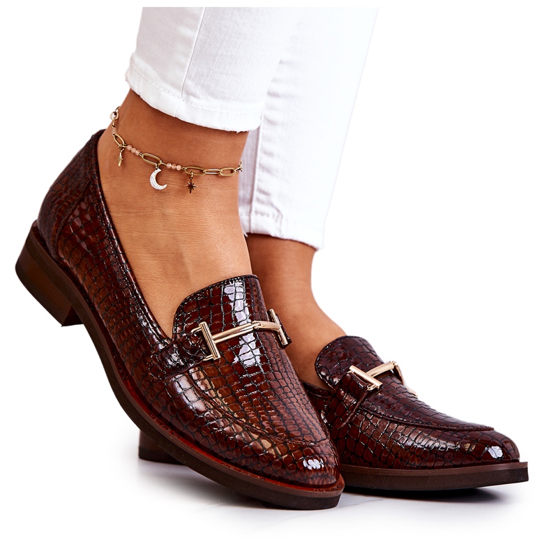Női Brogues Snake Laura Messi 2307 barna
