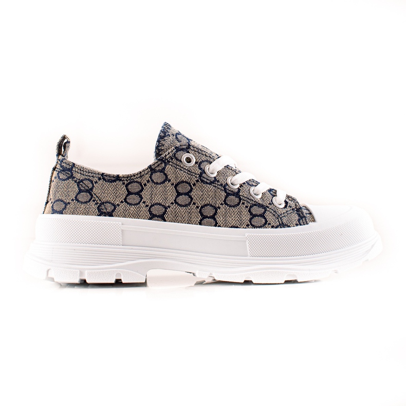 Bona Cipők A Platformon Mintákkal sokszínű szürke