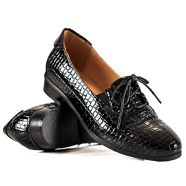 W. Potocki Elegáns fűzős Potocki cipő fekete