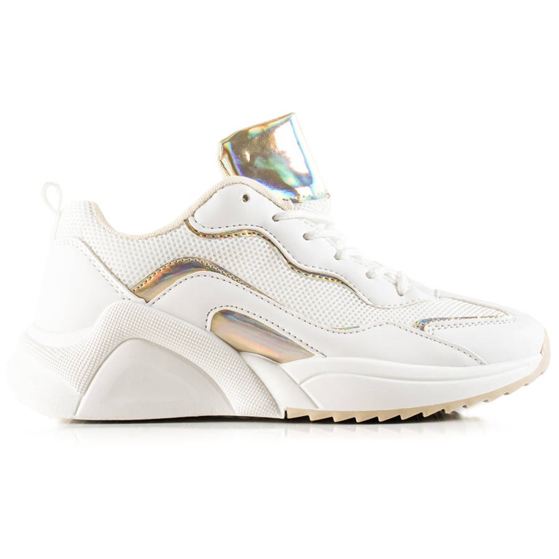 TRENDI Cipők Holo effektussal fehér