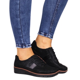 Bőr cipő az éken Filippo W PAW68A fekete