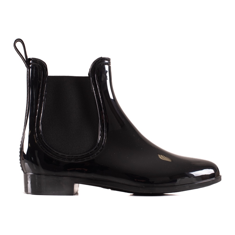 TRENDI Lakkozott galushes fekete