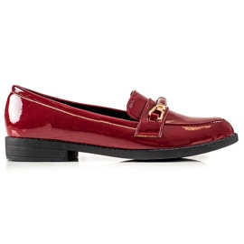Small Swan Lakkozott burgundi Brogues piros